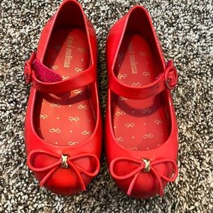Mini Melissa Red Bow Jellies Size 9